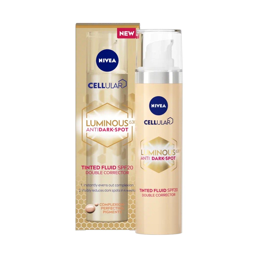 Fluid colorat pentru fata cu SPF20 Luminous630 Anti Dark-Spot, 40 ml, Nivea