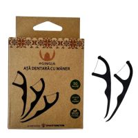 Ata dentara cu maner eco-friendly pentru 15+ ani, 50 bucati, Gingia