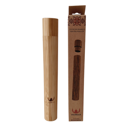 Cutie din bambus pentru periute, 1 bucata, Gingia 614018