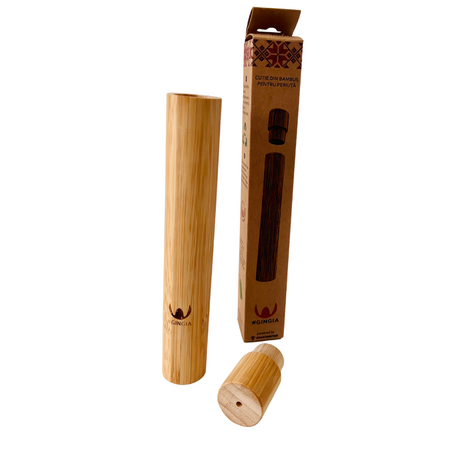 Cutie din bambus pentru periute, 1 bucata, Gingia 614019