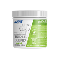 Suplimente cu canepa pentru caini Triple Blend, 200 g, Alavis