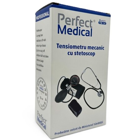 Tensiometru mecanic cu un tub + stetoscop PM-34, Perfect Medical 724185