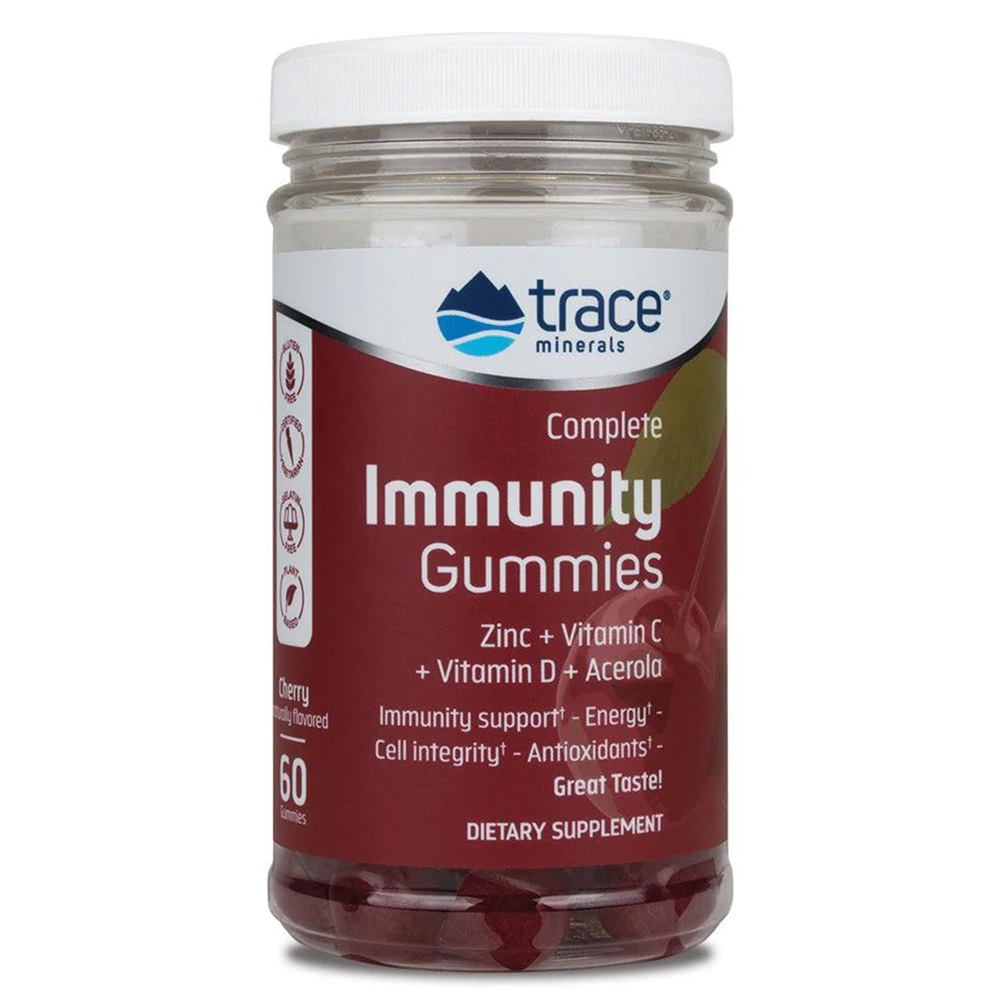 Immunity cu aroma de cirese, 60 tablete gumate, Trace Minerals