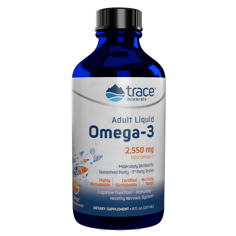 Omega 3 lichid cu aroma de portocala, 2550 mg, 237 ml, Trace Minerals