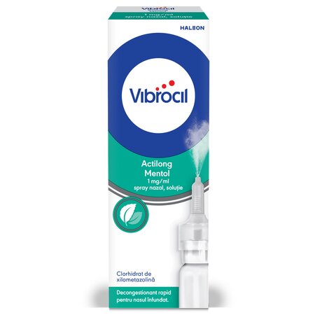 Vibrocil Actilong Mentol, 1 mg/ml spray nazal, soluţie, 10 ml, Haleon 707116