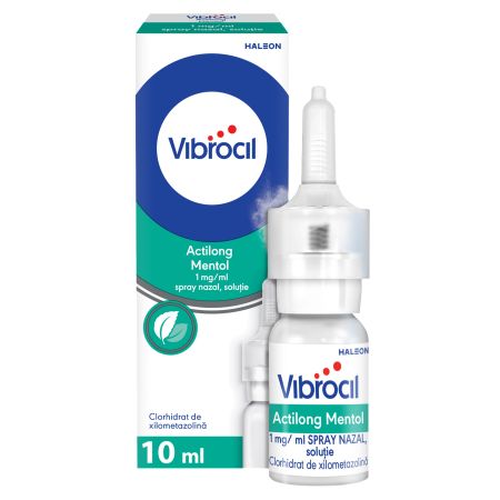 Vibrocil Actilong Mentol, 1 mg/ml spray nazal, soluţie, 10 ml, Gsk