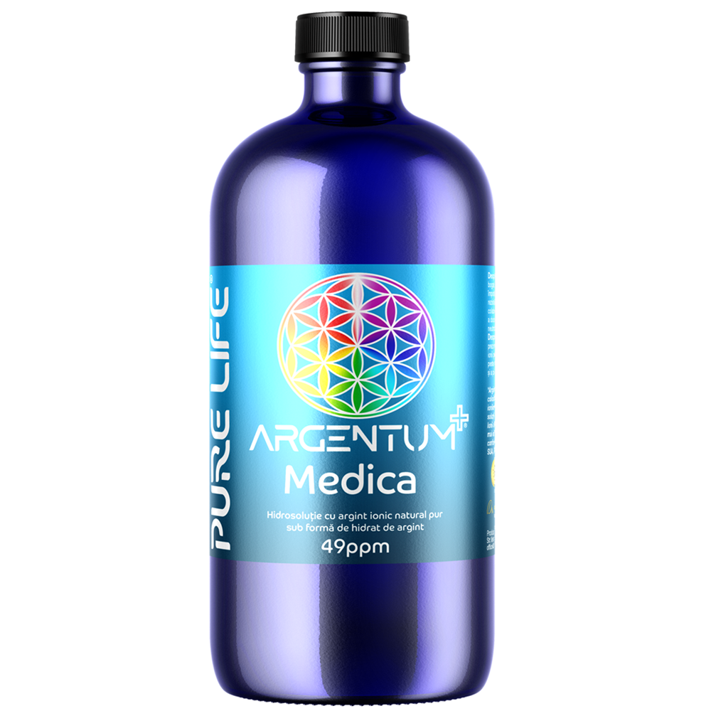 Hidrosolutie cu argint ionic Argentum+ Concentrat, 480 ml, Pure Life