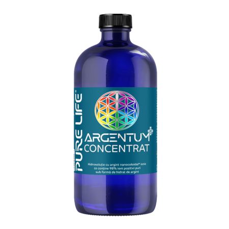 Hidrosolutie cu argint ionic Argentum+ Concentrat, 480 ml, Pure Life