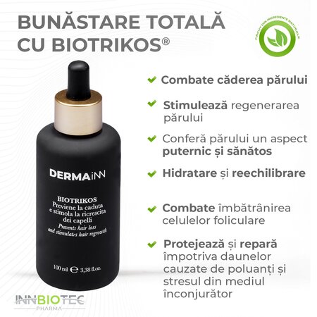 Lotiune pentru prevenirea caderii parului Biotrikos Gold, 100 ml, Dermainn 615155