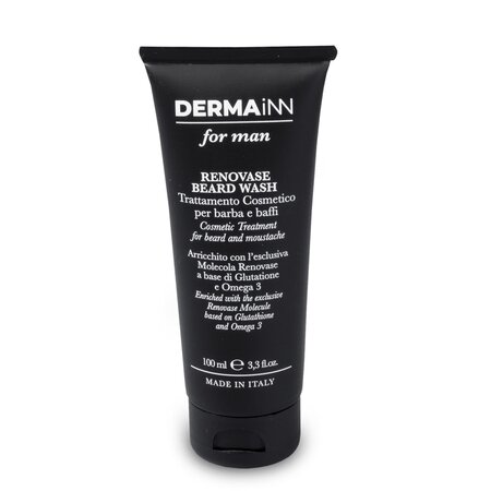 Gel de curatare pentru barba si mustata Renovase Beard Wash, 100 ml, Dermainn 615231