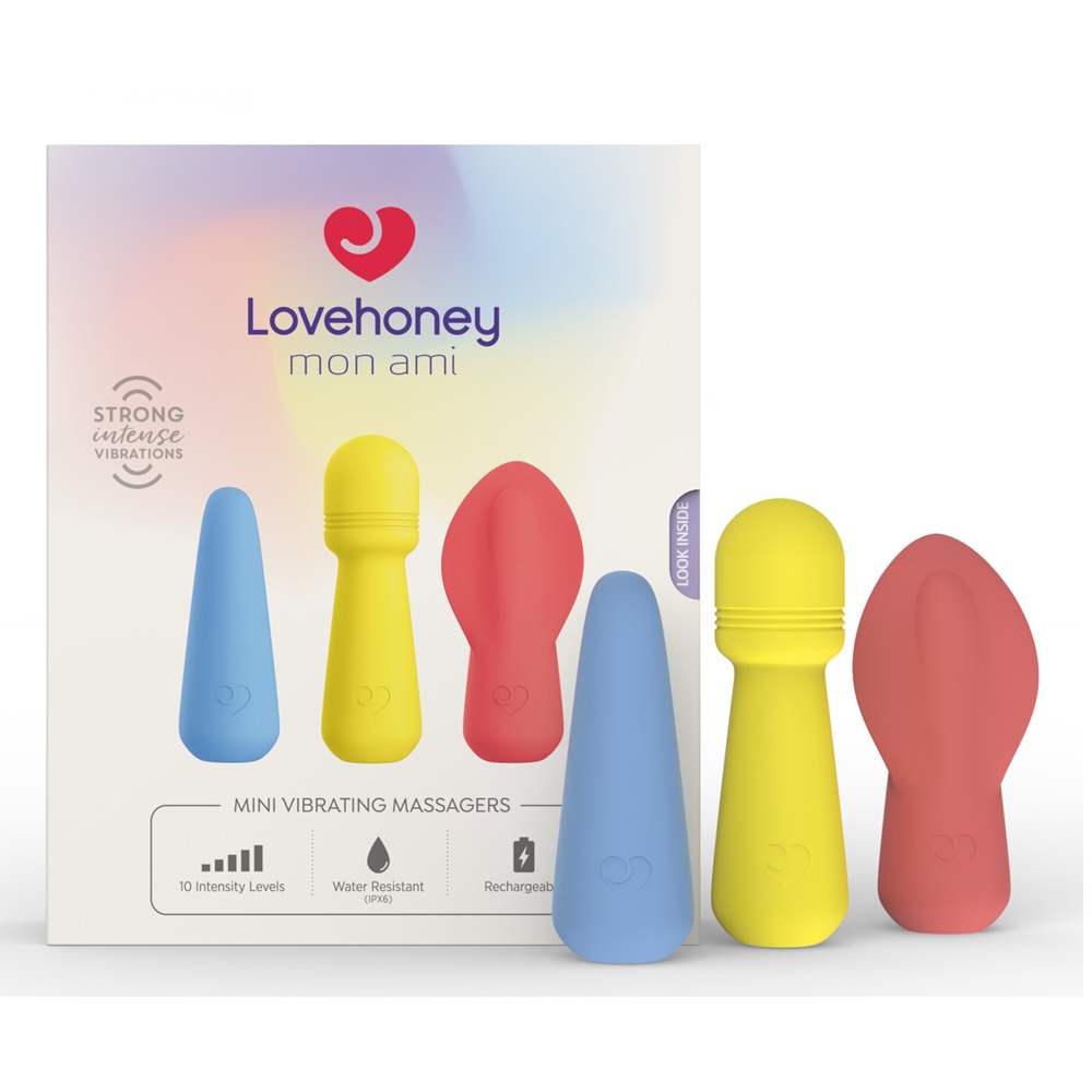 Dispozitive pentru stimularea intima Trio Massagers Mon Ami, 3 bucati, LoveHoney