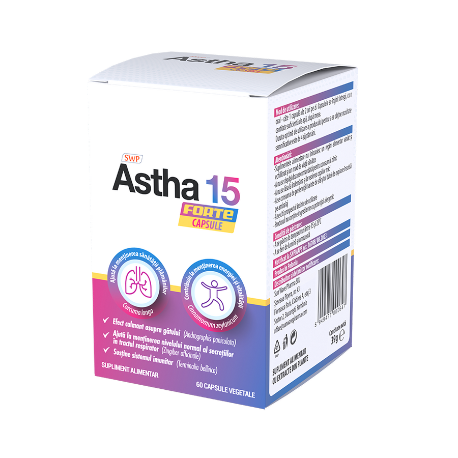 Astha 15 Forte, 60 capsule vegetale, Sun Wave Pharma : Farmacia Tei online