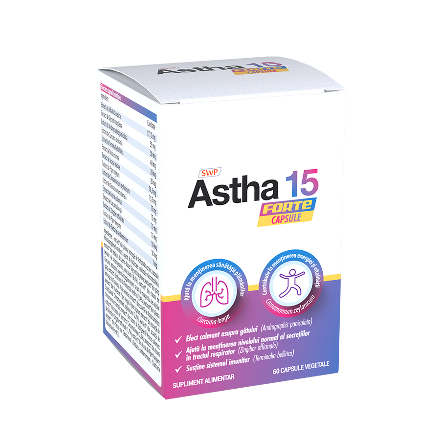 Astha 15 Forte, 60 capsule vegetale, Sun Wave Pharma : Farmacia Tei online