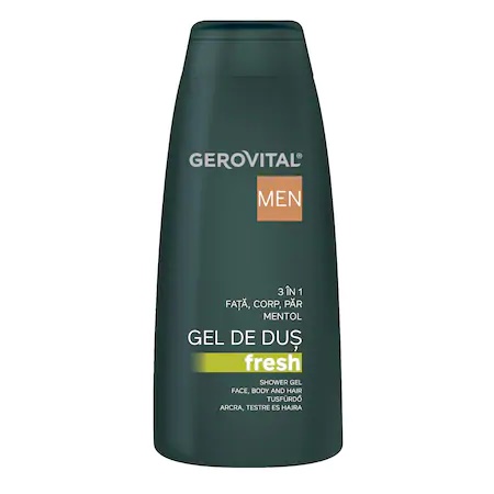 Gel de dus Fresh 3 in 1 Men, 400 ml, Gerovital