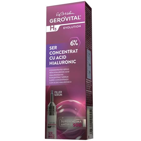 Ser concentrat cu 6% acid hialuronic H3 Evolution, 10 ml, Gerovital 666800