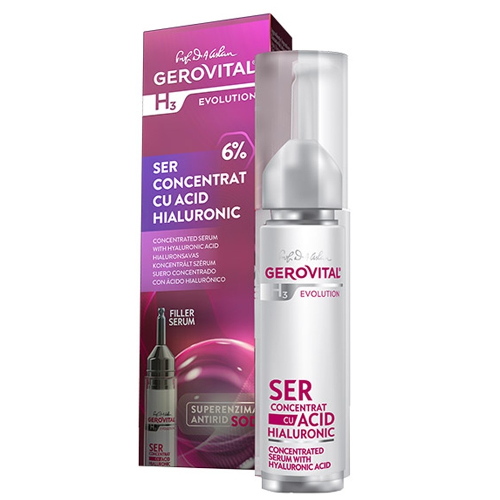 Ser concentrat cu 6% acid hialuronic H3 Evolution, 10 ml, Gerovital