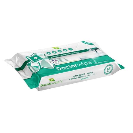 Servetelele umede antibacteriene pentru suprafete, 48 bucati, Doctor Wipe's 615927