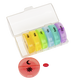 Organizator medicamente saptamanal, pentru calatorie, 2 casete colorate, Bazarul de Sanatate 616097