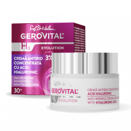 Crema antirid concentrata cu acid hialuronic H3 Evolution, 50 ml, Gerovital