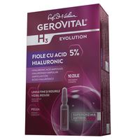 Fiole cu acid hialuronic 5% H3 Evolution, 10 fiole x 2 ml, Gerovital