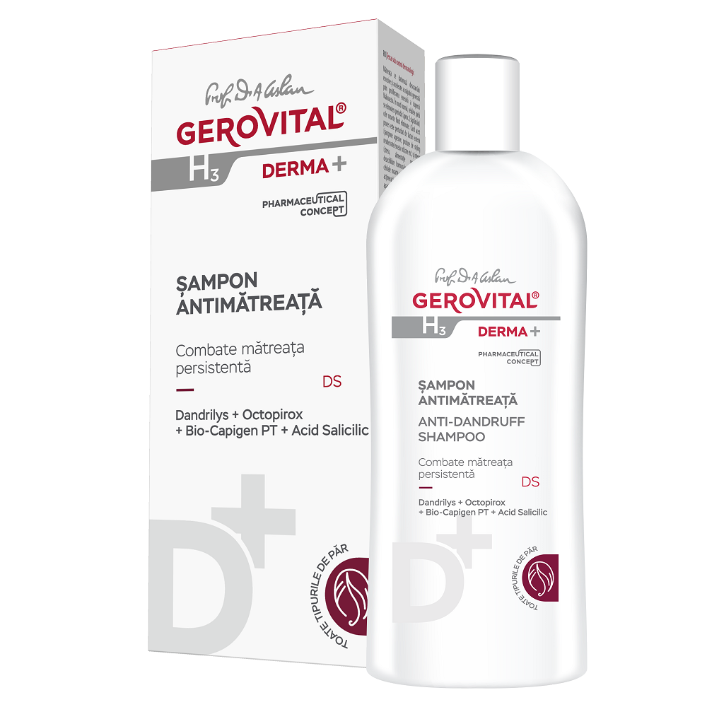 Sampon antimatreata H3 Derma+, 200 ml, Gerovital