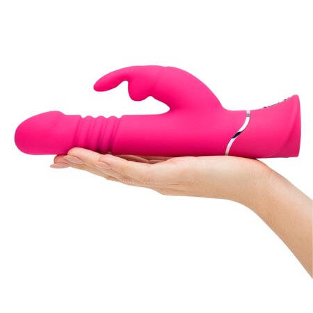 Vibrator Roz Thrusting Realistic Happy Rabbit, 1 bucata, Wow Tech 616492