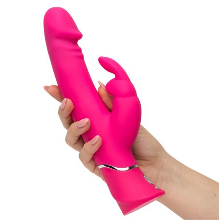 Vibrator Roz Realistic Dual Density Happy Rabbit, 1 bucata, Wow Tech 616501