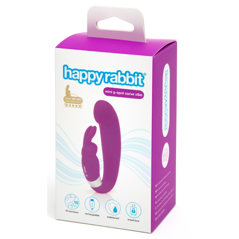 Vibrator Mov G-Spot Clitoral Mini Vibe Happy Rabbit, 1 bucata, Wow Tech