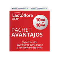 Pachet picaturi Lactoflora Baby, 10+10 ml, Stada