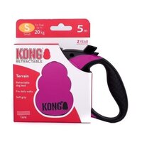 Lesa retractabila fucsia Terrain, S, 1 bucata, Kong Retractable