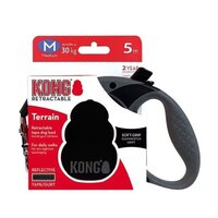 Lesa retractabila neagra Terrain, M, 1 bucata, Kong Retractable