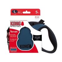 Lesa retractabila albastra Terrain, L, 1 bucata, Kong Retractable