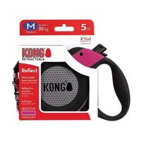 Lesa retractabila reflectorizanta fucsia Reflect, M, 1 bucata, Kong Retractable