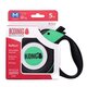 Lesa retractabila reflectorizanta verde Reflect, M, 1 bucata, Kong Retractable 616734