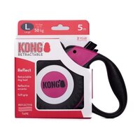 Lesa retractabila reflectorizanta fucsia Reflect, L, 1 bucata, Kong Retractable