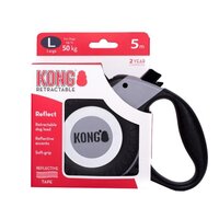 Lesa retractabila reflectorizanta gri Reflect, L, 1 bucata, Kong Retractable