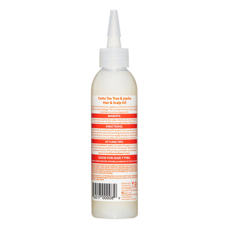 Ulei hidratant pentru par si scalp Tea Tree & Jojoba, 180 ml, Cantu 616721
