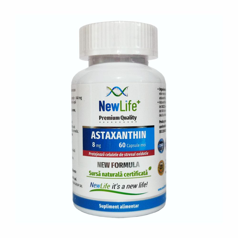 Astaxanthin, 8 mg, 60 capsule moi, NewLife+