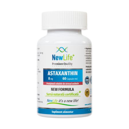 Astaxanthin, 8 mg, 60 capsule moi, NewLife+