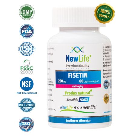Fisetin, 250 mg, 60 capsule vegetale, NewLife+ 700101