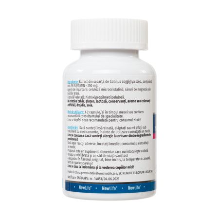 Fisetin, 250 mg, 60 capsule vegetale, NewLife+ 700100