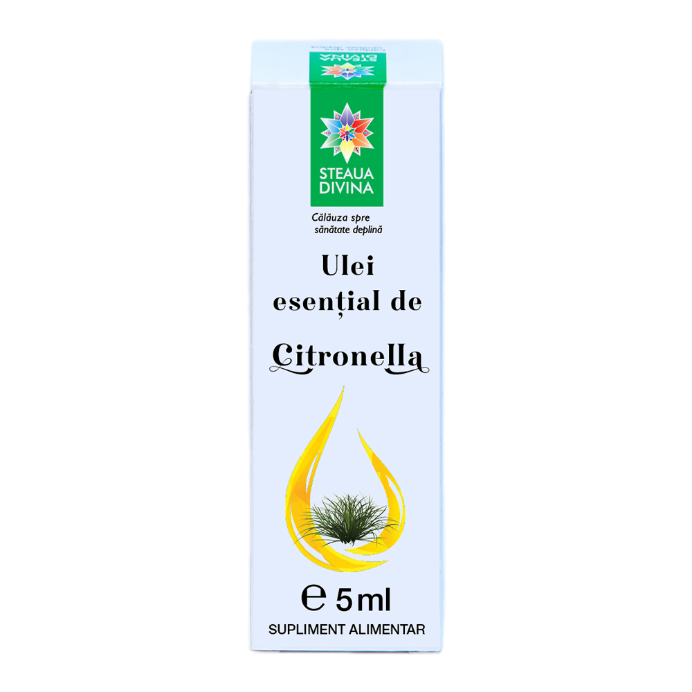 Ulei esential de Citronella, 5 ml, Steaua Divina