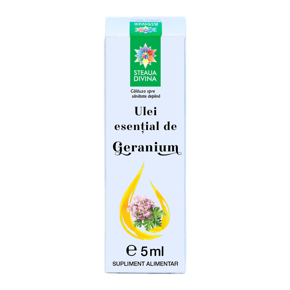 Ulei esential de Geranium, 5 ml, Steaua Divina