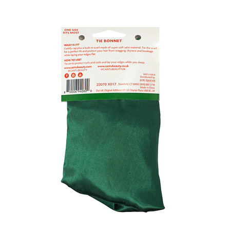 Boneta verde din satin pentru protejarea parului Protect, 1 bucata, Cantu 616852