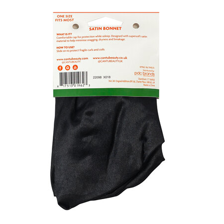Boneta neagra din satin pentru protejarea parului Protect, 1 bucata, Cantu 616902