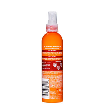 Spray de par cu ulei de cocos Shine & Hold Mist Style, 237 ml, Cantu 616911