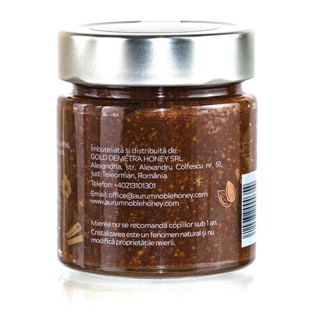 Miere cruda poliflora cu migdale si scortisoara Baby It's Cold Outside, 300 g, Aurum Noble Honey 616956