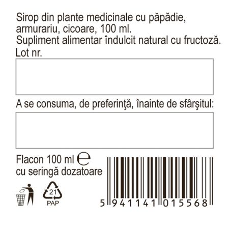 Sirop cu fructoza Hepatofit, 100 ml, Fares 703046