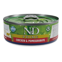 Hrana umeda cu pui si rodie pentru pisici N&D Prime, 70 g, Farmina