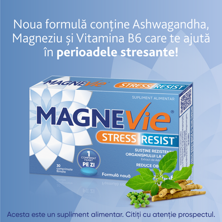 MagneVie Stress Resist Ashwagandha, 30 comprimate filmate, Sanofi 639181